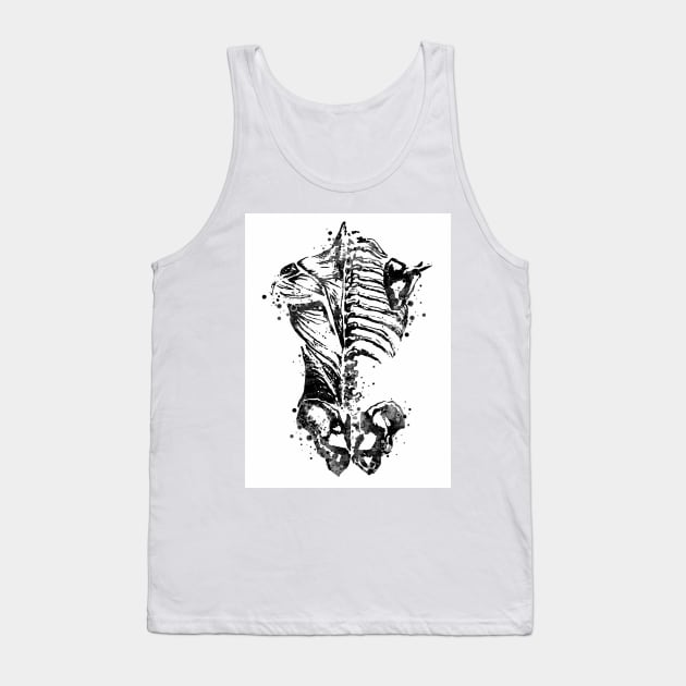 Human Back Bones and Muscles Anatomy Tank Top by LotusGifts